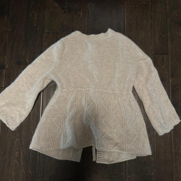 Beige Knit Cardigan with Button Details - Picture 2 of 3